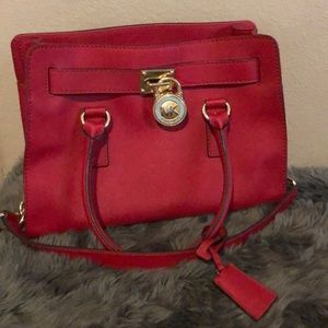 Red Michael Coors purse